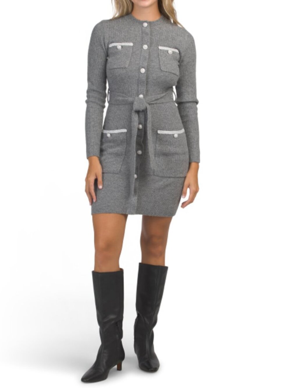WALTER BAKER Wool Blend Beth Mini Dress
